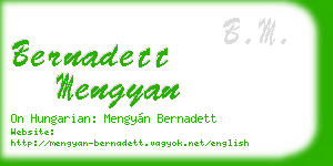 bernadett mengyan business card