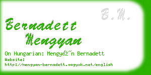 bernadett mengyan business card